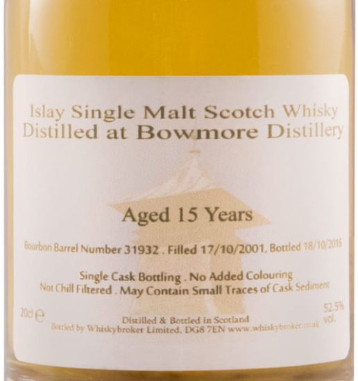 2001 Bowmore Islay Single Malt Whisky Broker 20cl
