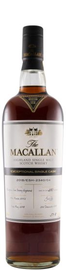 2018 Macallan Exceptional Single Cask