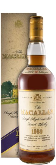 1980 Macallan 18 anos (engarrafado em 1998) 75cl