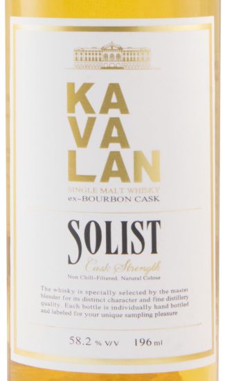 Kavalan Solist ex-Bourbon Cask Single Malt 58.2% 19,6cl