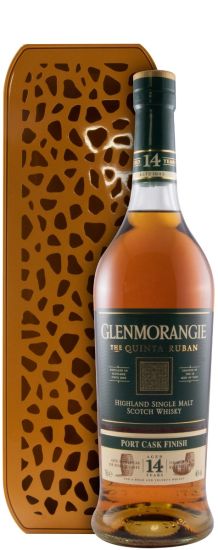 Glenmorangie Quinta Ruban Port Cask Finish Tinbox Giraffe 14 anos