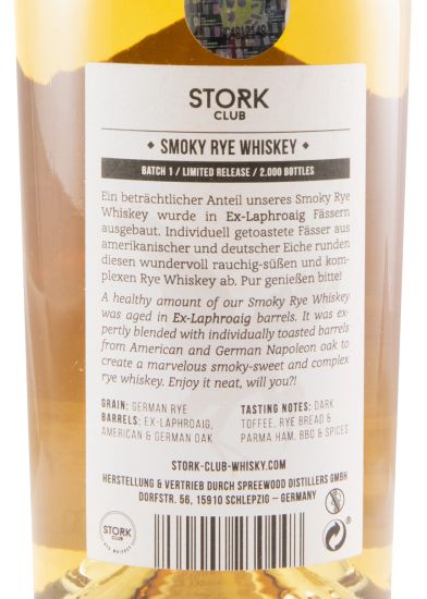Stork Club Smoky Rye 50cl