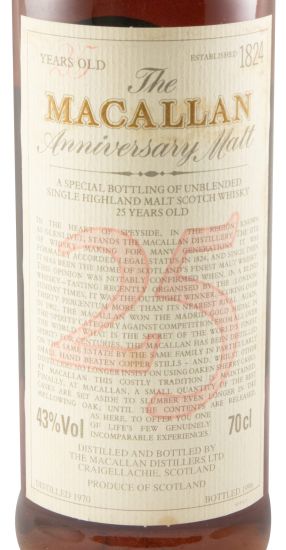 Macallan 25th Anniversary 25 anos (caixa de madeira)