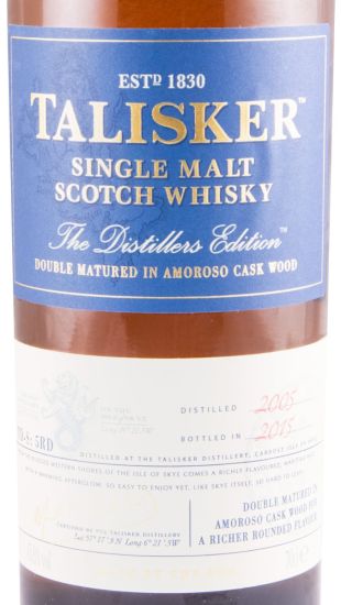 2005 Talisker Double Matured Distillers Edition (engarrafado em 2015 )