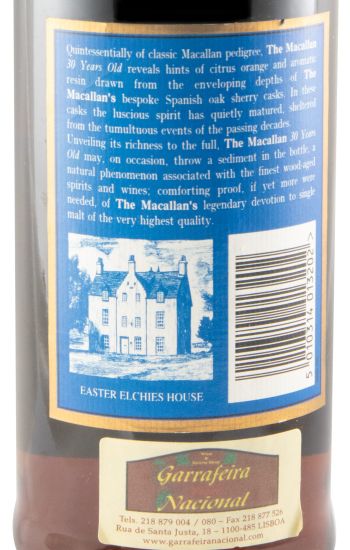 Macallan Sherry Oak 30 anos (rótulo azul)