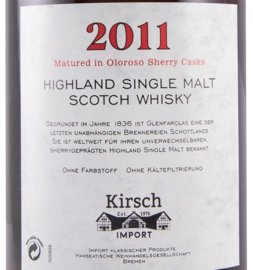 2011 Glenfarclas Oloroso Sherry Casks (engarrafado em 2020)