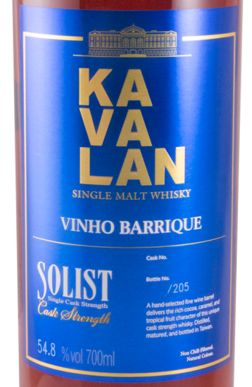 Kavalan Solist Vinho Barrique Cask Strength 54.8%