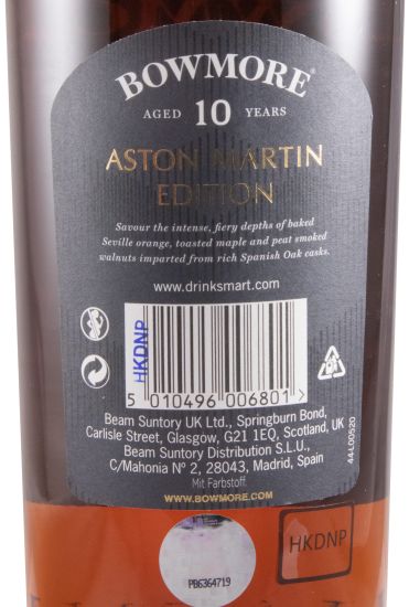 Bowmore Aston Martin Edição Limitada 10 anos 1L