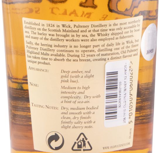 Old Pulteney 12 anos (garrafa antiga)