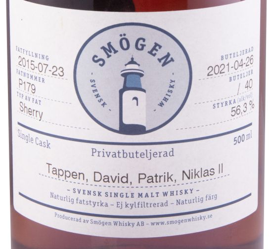2015 Smögen Sherry 6 anos (garrafa n.º 40 - P179) 50cl