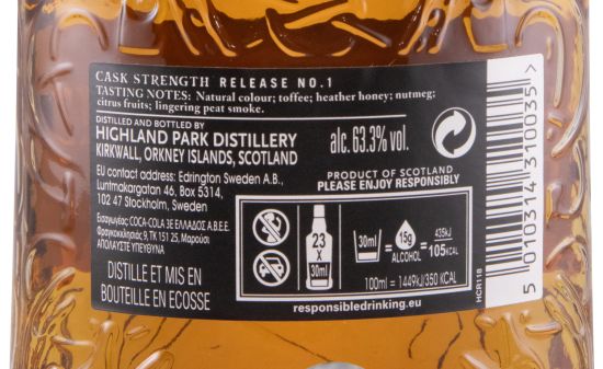 Highland Park Realese N.º 1 Cask Strength