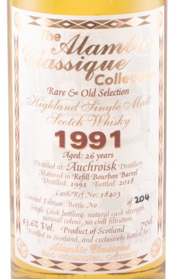 1991 The Alambique Classique Collection Auchroisk Cask 18403 26 years (bottled in 2018)