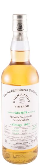1997 Signatory Vintage Glen Keith The Un-Chillfiltered Collection 21 anos (engarrafado em 2018)