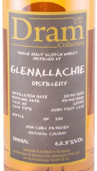 2013 Dram Collection Morrison & MacKay Glenallachie Ruby Port Cask (bottled in 2020)