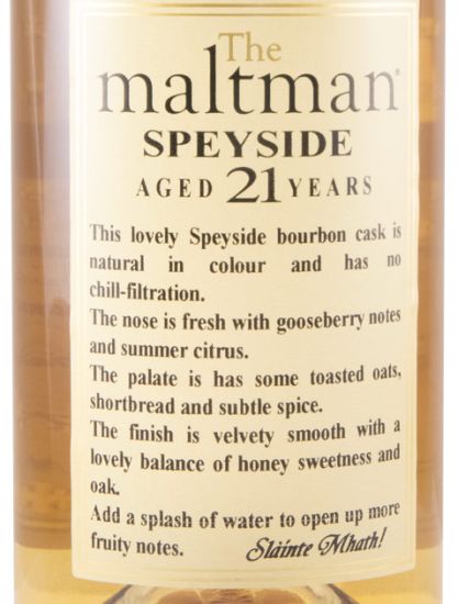 1995 The Maltman Speyside 21 anos (engarrafado em 2016)