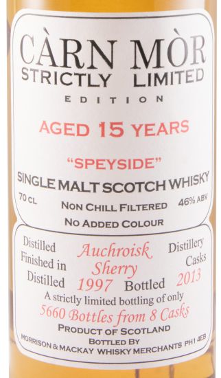 1997 Càrn Mòr Strictly Edição Limitada 15 anos (engarrafado em 2013)
