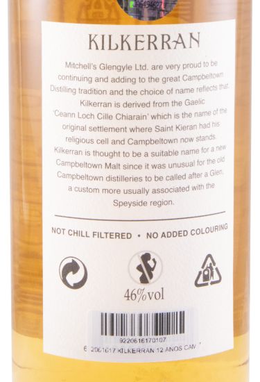 Kilkerran Campbeltown 12 anos (garrafa alta)