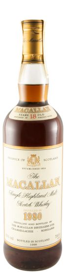 1980 Macallan Sherry Wood 18 anos