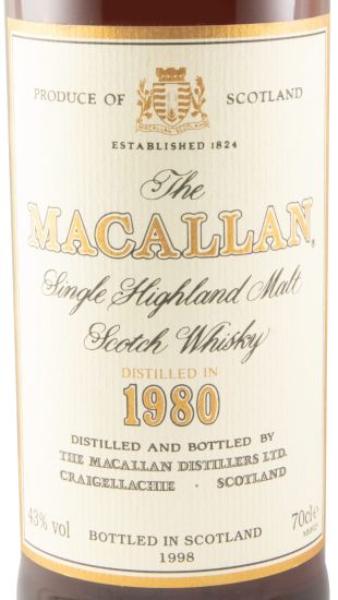 1980 Macallan Sherry Wood 18 anos