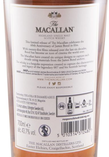 Conjunto Macallan James Bond 60th Anniversary 6x70cl