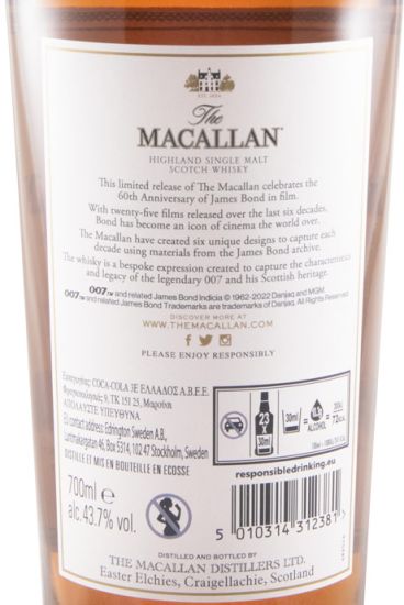 Conjunto Macallan James Bond 60th Anniversary 6x70cl