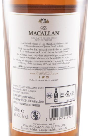 Conjunto Macallan James Bond 60th Anniversary 6x70cl