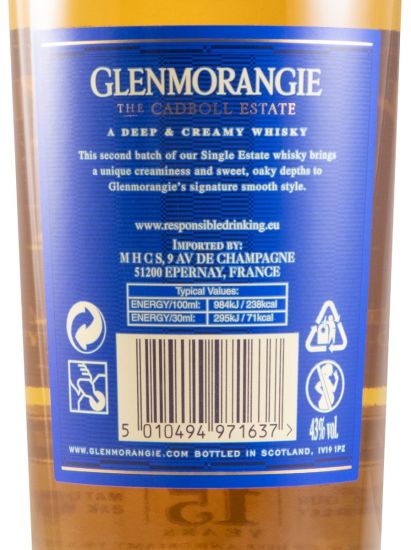Glenmorangie The Cadboll Estate Batch N.º 2 15 years (former bottle)