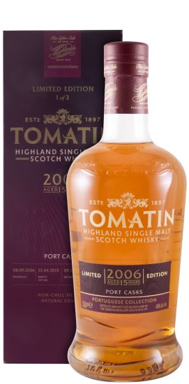 Tomatin Portuguese Collection Port Casks Edição Limitada 15 anos