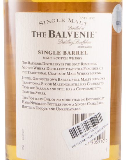 Balvenie Single Barrel Cask 4909 15 anos (engarrafado em 1998)