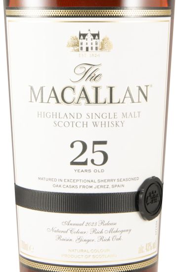 Macallan Sherry Oak 2023 Release 25 anos