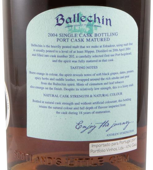 Ballechin Port Cask Matured 18 anos