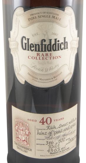 Glenfiddich Rare Collection 40 anos (garrafa n.º 346)