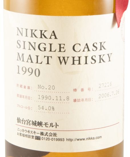 1990 Nikka Single Cask N.º 27212 Lote 20