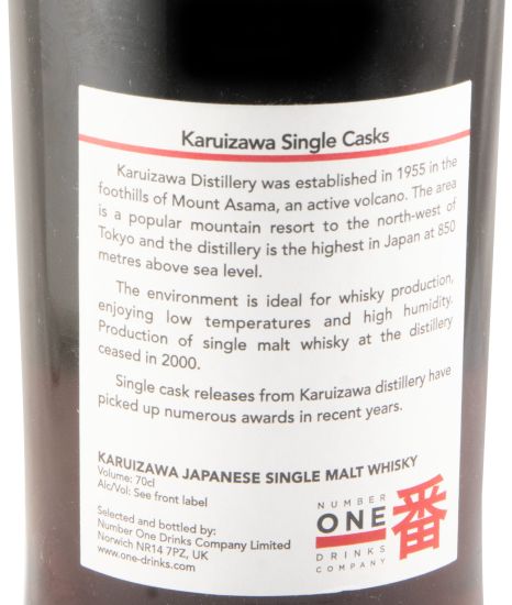1999 Karuizawa Vintage Single Cask N.º 867 (engarrafado em 2011)