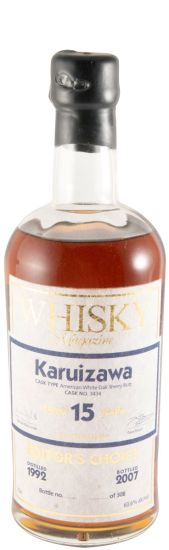 1992 Karuizawa Editor's Choice Cask N.º 3434 15 anos (garrafa n.º 287)