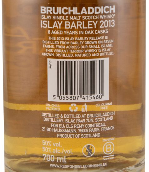 2013 Bruichladdich Islay Barley 8 years