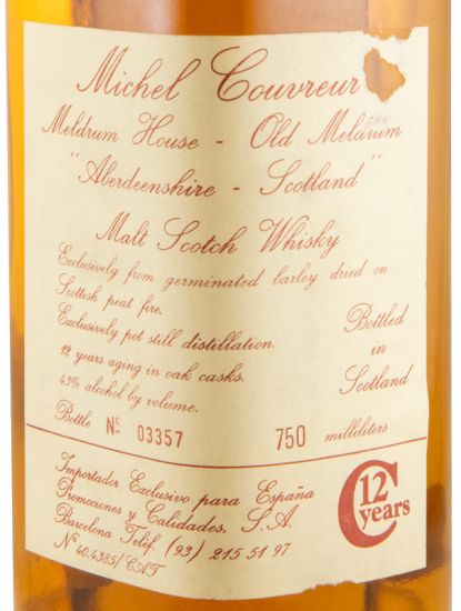 Michel Couvreur 12 anos (garrafa n.º 03357) 75cl