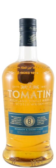 Tomatin Bourbon & Sherry Casks 8 anos 1L
