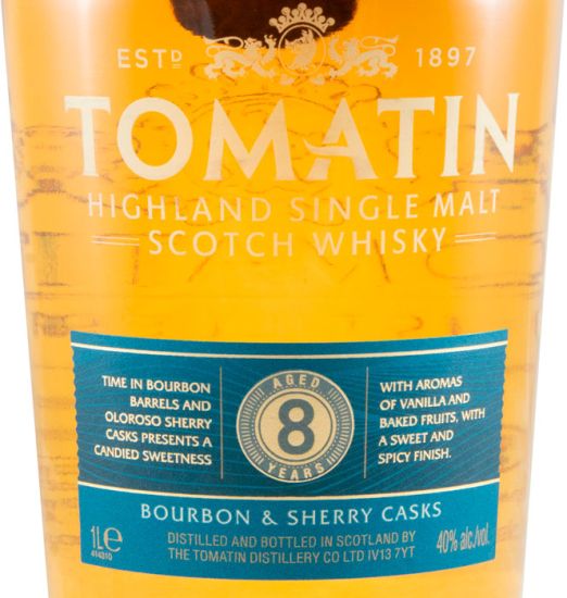 Tomatin Bourbon & Sherry Casks 8 anos 1L