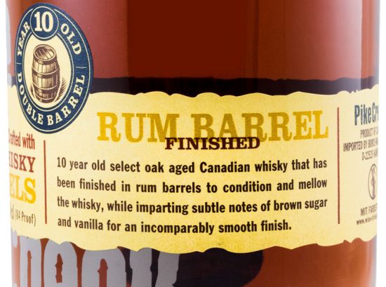 Pike Creek Rum Finish Old Double Barrel 10 anos