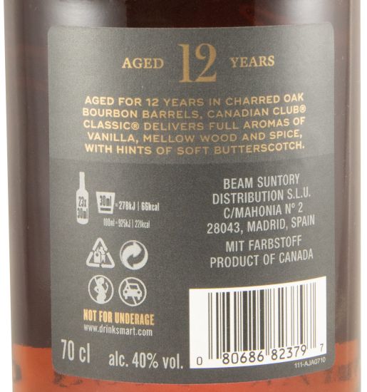 Canadian Club Classic 12 anos