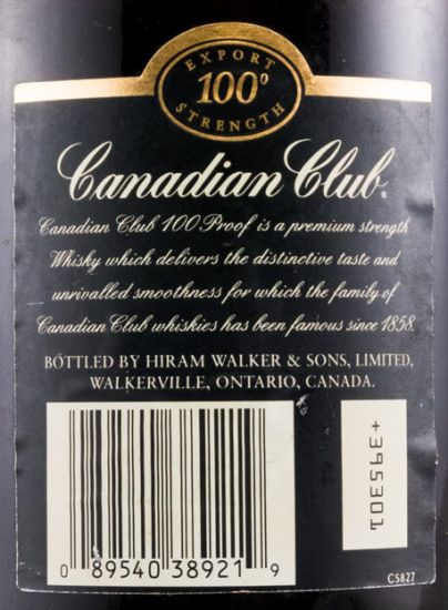 Canadian Club 100 Proof 12 years 1L