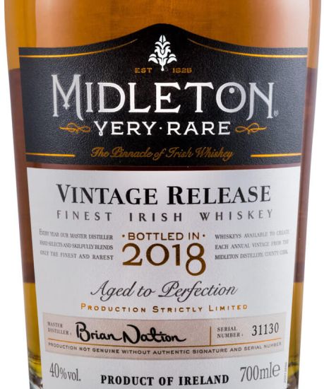 Midleton Very Rare Irish Whiskey (engarrafado em 2018)