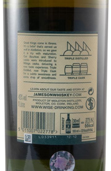Jameson Triple Distilled & Triple Cask 1L