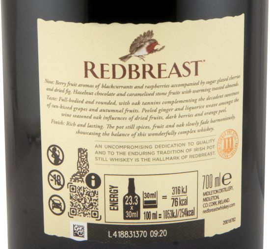 Redbreast Single Pot Still 18 anos