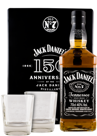Jack Daniel's 150th Anniversary w/Glasses