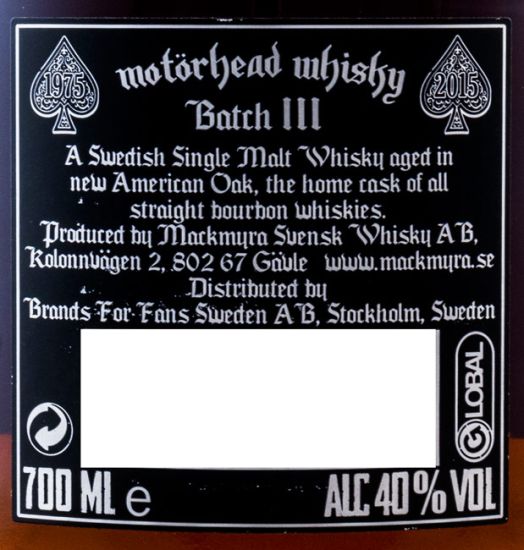 Whisky Motörhead XXXX