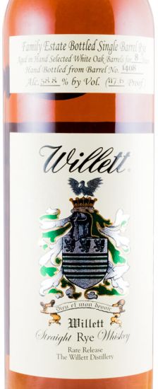 Willet 8 years Barrel N.º 1408 Single Barrel Rye