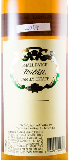 2017 Willet Small Batch Rye Cask Strength 54.5%