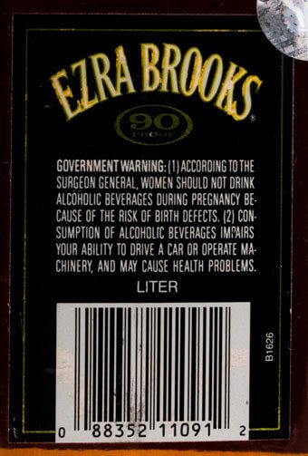 Ezra Brooks Sour Mash 75cl
